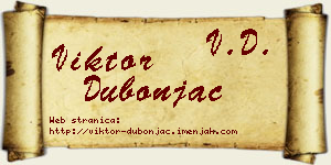 Viktor Dubonjac vizit kartica